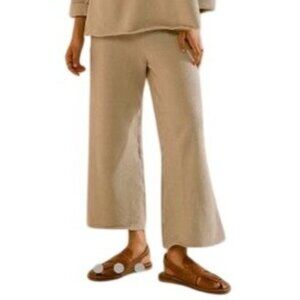 Free People Beach Hailee Waffle Knit Sweater Pants Wide Leg  M